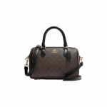 Coach Rowan 25 Klassikaline Monogramm T&otilde;mblukuga L&otilde;petamine L&otilde;uend ja Nahk Boston Koti Naiste &otilde;lakott Pruun CH280-IMAA8 Basic Set (Bag+Dust Bag)