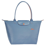 Longchamp Le Pliage Club 28 Kl&otilde;psuga T&otilde;mblukuga Sulgemine Pikk K&auml;epide Riidest Pelmeenikujuline T&otilde;mblukuga K&auml;ekott V&auml;ike Naiste k&auml;ekotid Sinine 2605619564 Blue