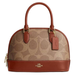 Coach Sabrina Satchel 25 Klassikaline logo kunstnahast &otilde;la-k&auml;ekott Keskmine Naiste k&auml;ekotid Pruun Karamell CAS19-IMXIS Basic Set (Bag+Dust Bag)