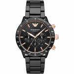 Emporio Armani Mario Must Keraamiline Meeste Kvarts Kronograafkell AR70002 must
