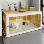 K&otilde;rgendatud koerakuut eraldi tualetiga: Kutsakoht v&auml;ikestele koertele nagu Pomeranian v&otilde;i Bichon, &uuml;he magamistoa ja &uuml;he vannitoaga. Standard: Dog Villa + Detachable Toilet