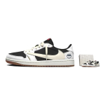 Jordan x Travis Scott Air Jordan 1 Travis Scott X AJ1 7.0 Collaboration Cushioning Abrasion Resistant Low top DZ4137-700(Team1803-) 35.5 white