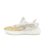 Adidas Originals Yeezy Boost 350 V2 Multicolor Party Abrasion Resistant Low top Casual Shoes Unisex White HQ6316(Team499-) 39⅓ white