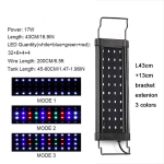 Must reguleeritav mitmev&auml;rviline LED-akvaariumivalgusti kinnitusklambritega, t&auml;isspektriga LED-kalavahetulevalgustid valgete, siniste, punaste, roheliste LED-idega USA plug