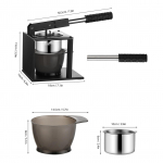 K&auml;sitsi pressitud mahlapress K&auml;sitsi pressitud mahlapressi kangi disain 304 roostevabast terasest k&auml;sitsi pressitud mahlapress kahe filtriga puuviljapressi must