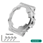 UUS GM-110B Mod komplekt rihm korpus Casio G-shock GM-110 mehele Muudetud roostevabast terasest korpus K&auml;ev&otilde;ru Metallist k&auml;ev&otilde;ru T&ouml;&ouml;riistadega GM-110 series white
