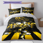 BVB Mustriga Voodipesu Tekikomplekt Tekikate Padjap&uuml;&uuml;r Kodu Kaunistus S&uuml;nnip&auml;evakingitus (1 * tekikott + 2 * padjap&uuml;&uuml;ri, ilma s&uuml;damikuta) 135x200cm