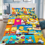 Tekikate Padjap&uuml;&uuml;r Voodipesukomplekt Multikas S-Simpsonss T&auml;iskasvanud Poiss T&uuml;druk Magamistoa Kaunistus Laste Kingitus &Uuml;he-/Kahekohaline Suur Suurus 135x200cm