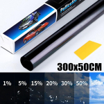1 rull must 50x3m autoklaasi toonkile klaasikleebis VLT 1%-50% p&auml;ikesekaitsekile klaasitooning p&auml;ikese UV-kaitsekilede kleebiskiled 1 Percent Clear gray
