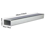 1-5 tk 304 roostevabast terasest ristk&uuml;likukujuline toru, 250 mm pikkus, 1 mm sein, raamikonstruktsiooni ja metallit&ouml;&ouml;de jaoks, roostekindel ja vastupidav 3pcs white