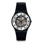 SWATCH SILVER GLAM AGAIN S&auml;tendav ring SO29B109 Must [SWATCH] Naiste k&auml;ekell, must