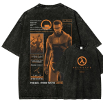 Klassikaline FPS m&auml;ng Half Life Graafiline Prindiga Vintage Pesu T-s&auml;rk Unisex Naiste Puuvillane Vabaaja &Uuml;lem&otilde;&otilde;duline Top Suvi Uus &Uuml;lem&otilde;&otilde;duline T-s&auml;rk 2XL black