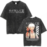 Vintage pestud Suvine Hikaru suri T-s&auml;rk Hikaru anime graafika meeste naiste mood Harajuku T-s&auml;rgid puuvillased vabaaja T-s&auml;rgid S black