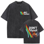 Naljakad &Auml;rge Tulistage Arc Raiders Graafilised T-s&auml;rgid M&auml;ng Vintage Pesitud 100% Puuvillane T-s&auml;rk Mehed Naised Harajuku &Uuml;legabariidiline T-s&auml;rk Topid M black