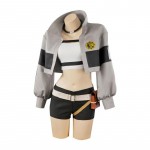 GACHIAKUTA Anime Ludo Enjin Zanka Riyo Niiduk Cosplay Nelja tegelase riiete ja nelja parukiga Cosplay kost&uuml;&uuml;m Anime t&auml;ielik &uuml;likond S