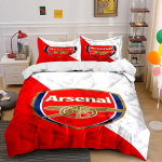 Arsenal logo kahuriga. Voodipesukomplektid Tekikotikomplektid Tekikotid Padjap&uuml;&uuml;rid(1 * Tekikott 2 * Padjap&uuml;&uuml;ri, ilma tekita) 135x200cm
