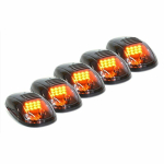 Dodge Ram 1500/2500/3500/4500/5500 jaoks 4x4 / maastikuauto / SUV / Jeep / haagissuvila jaoks LED-kabiini katuse markerid s&otilde;idutuled 5PCS-9LEDS-Amber black