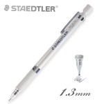 Staedtler 925 t&auml;ismetallist joonestusmehaaniline pliiats, 0,3/0,5/0,7/0,9/1,3/2,0 mm madala profiiliga professionaalseks visandamiseks ja tehniliseks joonistamiseks white