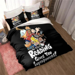 3D Multifilmi Koer Inimene Tekikott Padjap&uuml;&uuml;r Voodipesu Komplekt Dav Pilkey T&auml;iskasvanud Poisid T&uuml;drukud Magamistoa Kaunistus &Uuml;he- ja Kahekohaline 135x200cm