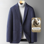 Br&auml;nd Smart Casual villased bleiserid meestele S&uuml;gis Talv &Uuml;hev&auml;rvilised Trendikad Kitsa l&otilde;ikega villased &uuml;likonna jakid Korea meeste riided M
