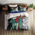 Arka Gdynia F&auml;nnide Tekikate Komplekt King Queen Double Full Twin Single Suurusega Voodipesu Komplekt 140x200cm