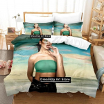3D-prinditud Dua Lipa Voodipesukomplekt &Uuml;heinimese Twin T&auml;is Queen King Suurusega Voodikomplekt T&auml;iskasvanu Laste Magamistoa Tekikoti Komplektid 135x200cm