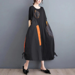 Suvine lai vintage kirjandusliku stiiliga kleit naistele Lilleline lapitehnika Pingutusn&ouml;&ouml;riga alumine &auml;&auml;r Vabaaja poolepikkuste varrukatega daamide riided One Size must