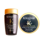 Kerastase Black Diamond Caviar &Scaron;ampoon ja Juuksemaski Komplekt Toitev, Puhastav, Niisutav ja Aroomiterapeutiline Juuksehooldus 80ml+75ml must