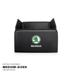 KITD7 2026 Kuuma m&uuml;&uuml;gi jaoks SKODA Autokasti hoiukott Nahast Telkimiskast Kokkupandav Skoda VRS Octavia Superb Rapid Kodiaq Karoq Fabia K jaoks black
