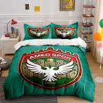 Roheline Amed Spor Logo Voodipesukomplekt Voodipesu Tekikottide Komplekt Tekikott Padjap&uuml;&uuml;rid (1 * Tekikott 2 * Padjap&uuml;&uuml;ri, ilma tekita) 135x200cm blue