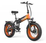 ZAZAWORK CF1000, Kokkupandav elektrijalgratas, 1000W mootor, 48V 20Ah aku, maksimaalne kiirus 45 km/h ja s&otilde;iduulatus 50&ndash;60 km. oranž/must