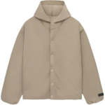 Fear of God Essentials Tekstuuriga Nailonist Kapuutsiga Treenerijakk Beež Meeste &Uuml;ler&otilde;ivad P&auml;evitus 202HO246377F XL