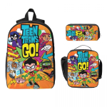 3 tk Teens Titans Go Beast Boy kaup Seljakotikomplekt lastele Pliiatsikarbid Koolikoti komplektid koos l&otilde;unakarbiga Kooli&otilde;pilaste Daypack black