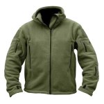 Meeste Polaarfliis Taktikalised Talve S&uuml;gis Matkamine Kalastamine Telkimine Trekking Termilised Joped V&auml;lisspordi Kapuutsiga Caro Jakk Softshell 2XL roheline
