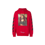 Meeste Off-White C/O Virgil Abloh Maalitud Mona Lisa Jakk Vaba L&otilde;ikega Punane OMBB029S180030122010 S gray