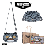 Originaal Fuggler Alley Cat Pehmem&auml;ngu kott Kassisilmadega veidrik Kortsuke McStinkles Crossbody kott naistele S&uuml;nnip&auml;evakingitus gray
