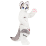 Fursuit valmis koera &uuml;likond Fursuit &uuml;likond koomiksin&auml;itus COSPLAY kost&uuml;&uuml;m Furui kantav White set white