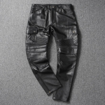 Hiina Suurus Vintage Must Ehtne Veisenahast Nahkp&uuml;ksid Meestele Mootorrattur Biker Nahkp&uuml;ksid S&uuml;gis Talv Meeste Nahkp&uuml;ksid M must