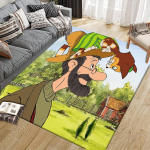 Pettson ja Findus Ruuduline Flanellmustriga Vaip, Ala Vaip, Vaip Vaip Elutuppa Magamistuppa Diivani M&auml;ngutuba Kaunistuseks, Libisemiskindel P&otilde;randamatt 80x120cm( 31x47in)