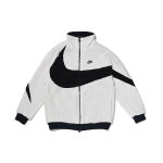 Nike Big Swoosh Kahepoolne Boa Jakk Aasia Suurused Valge Must (Unisex) Sametjakk BQ6546 114 L white