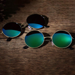 naiste retro &uuml;marad prillid l&auml;&auml;tsed p&auml;ikeseprillid prillid prillid Metallraam Style 2