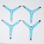 4 tk elastsed voodilina klambrid roostevabast terasest madratsi kinnitus rihma tekk libisemiskindel haardehoidja sinine