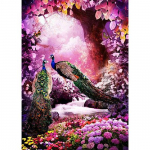 HUACANi teemanttikandid ristpistes paabulinnu kividest kingitud teemantmosaiik 25*35 cm