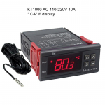 KT1000 temperatuurikontrolleri termostaat CF kahe releega termoregulaatori k&uuml;te ja jahutus inkubaator 110/220v