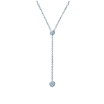 Les Tr&eacute;sors De Lily [C6339] - Collier Argent 'Lucioles' Blanc argent&eacute; (rhodi&eacute;) - 63x6 mm valge