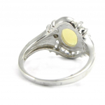 H&otilde;bes&otilde;rmus 'Goddess Opal' H&otilde;bevalge (roodiumiga kaetud) - 14x12 mm 56 valge