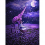 Teemantmaal t&auml;ispuur Kodukaunistused Ristpistes Tikand Kaelkirjak ja T&uuml;druku Pilt 20X30CM