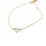 Les Tr&eacute;sors De Lily [K3398] - Bracelet Plaqu&eacute; or 'Love' 2 tons kuld