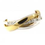 Bague Plaqu&eacute; Or 'Scarlett' 2 tons 52 kuld