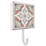Les Tr&eacute;sors De Lily [P8823] - konks 'Carreaux' beež pruun oranž - 10x10 cm beež